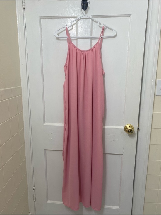 Dresses & Skirts - Pink Maxi Slip Dress - Spaghetti Strap